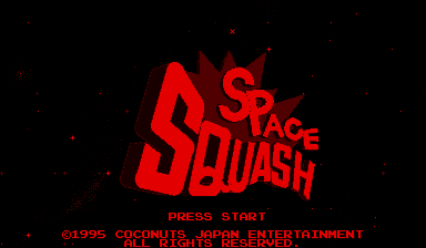 Space Squash title screen for Virtual Boy